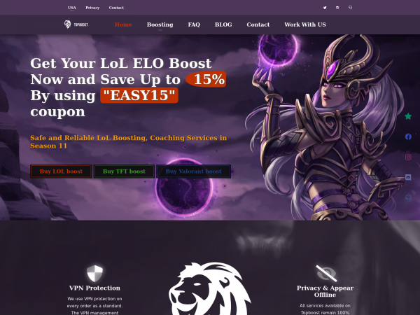Screenshot topboost.net