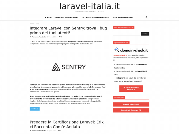 Screenshot laravel-italia.it